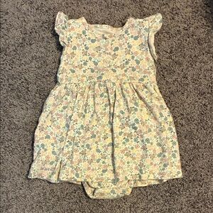 Carter's Multicolor Floral Baby Onesie Dress Size 12M EUC